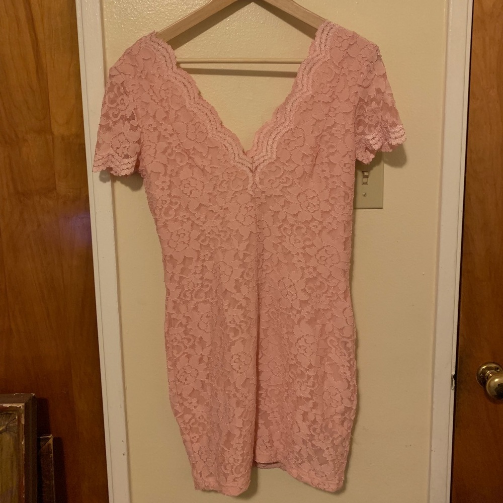 Kimchi Blue // Rose Colored Lace Dress